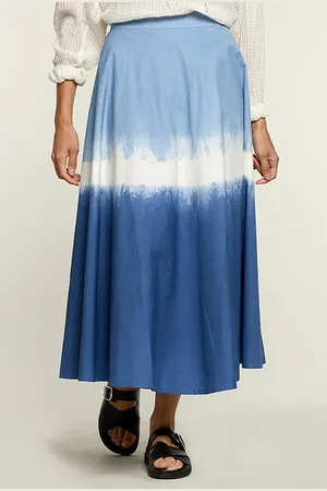 River Woods Long Tie & Dye Cotton Skirt