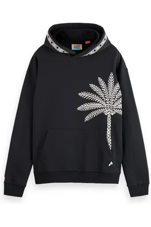 Scotch&Soda Palm Tree Embroidery Hoodie Black