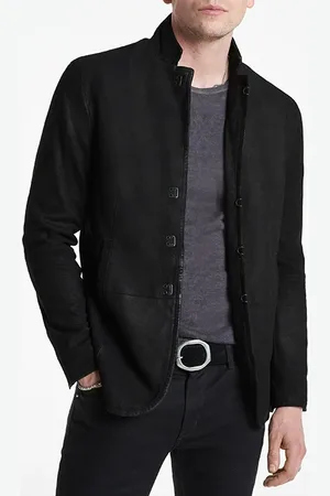 John Varvatos Slim Fit Lthr Jkt Black