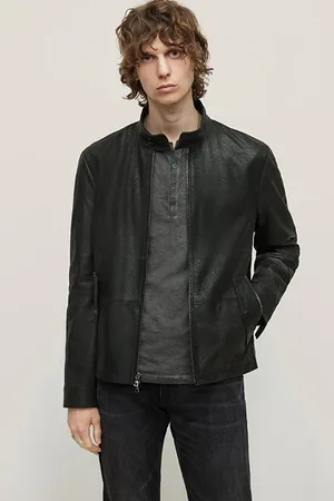 John Varvatos Zip Closure Jkt With Extended Neck And Z Black