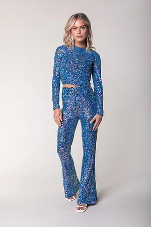 Colourful rebel River Sequins Longsleeve Top Medium Pink