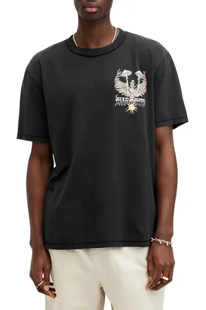 AllSaints Strummer Ss Crew Washed Black