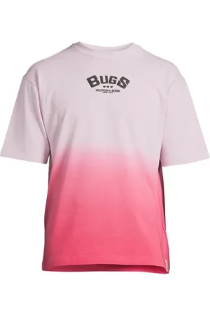 Scotch&Soda Bugs Bunny - Dip-dye Short Sleeved Printed T-shirt Pink Tie