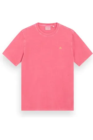Scotch&Soda Garment Dye Logo Crew T-shirt Tropical Pink