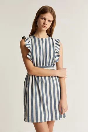 SCALPERS Stripes Dress Girls Blue