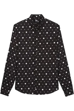 The Kooples Chemise Manche Longue Homme Polka Dots Black-ecru