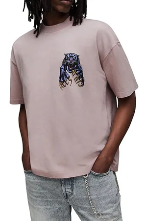 AllSaints Beast Ss Crew Floss Pink