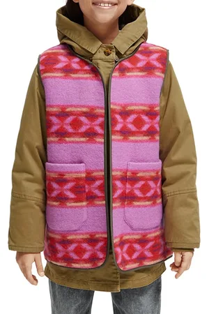 Scotch&Soda Girls 2-in-1 Reversible Vest Cotton Parka Military
