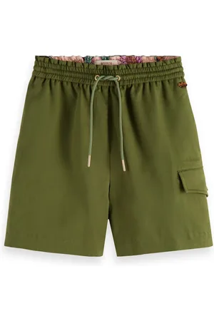 Scotch&Soda Elasticated Waistband Pocket Detail Shorts Military