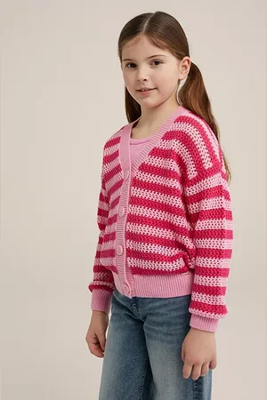 WE Fashion Knitted Cardigan Pink