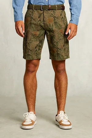 River Woods Floral Cargo Short Savanna Khaki