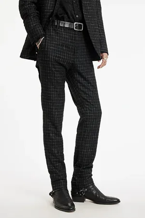 John Varvatos Slim Fit Pants With Welt Hip Pocket And Black