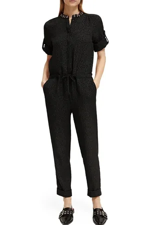 Scotch&Soda Jacquard Jumpsuit Black Creatures Jacquard