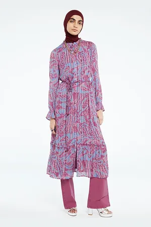 Fabienne Chapot Marilene Dress Aubergine/pink Mirag