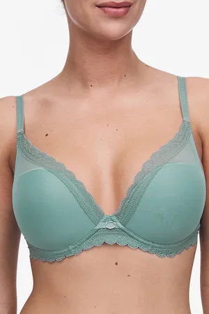 Chantelle Parisian Allure - Plunge T-shirt Bra Trellis Green