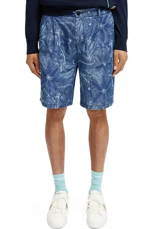 Scotch&Soda Twilt - Allover Printed Pleated Chino Shorts Nocturnal Flora