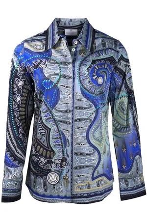 MUCHO GUSTO Blouse St. Denis Blue Paisley