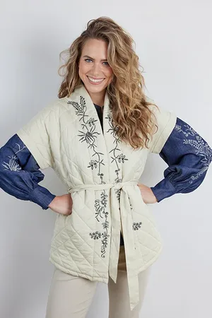 DIDI Gilet Centrepiece Embro Oyster White With Centrepiece Embro
