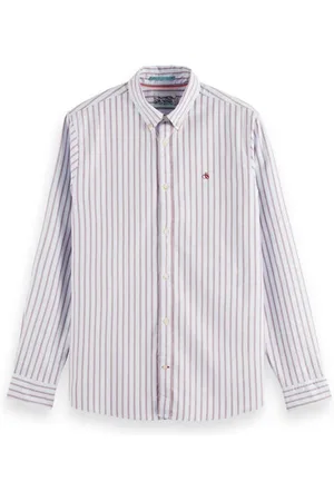 Scotch&Soda Essentials Striped Organic Cotton Oxford Shirt Combo C