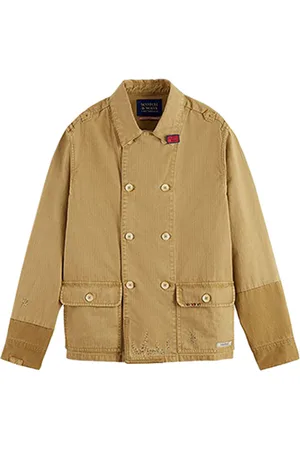 Scotch&Soda Washed Herringbone Double Breasted Denim Workwear Jacket San