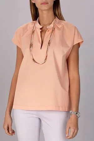 River Woods Cotton Oversized Shirt Orange
