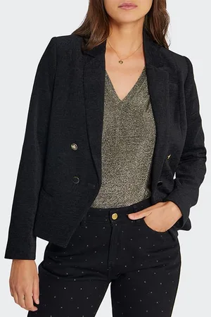 ICODE Black Double-breasted Suit Jacket