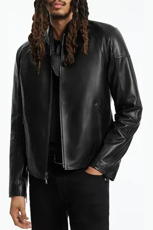 John Varvatos Zip Front Motorcross Jkt Black