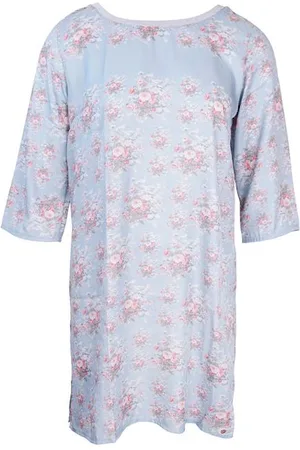 MUCHO GUSTO Tunic Sevilla Light Blue Flowers Light Blue