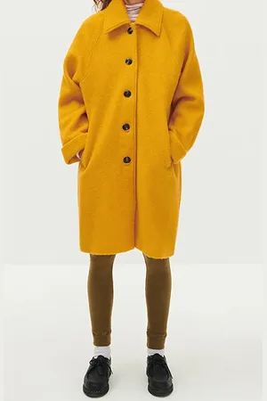 American Vintage Long-sleeves Mid-length Buttoned Coat Mais