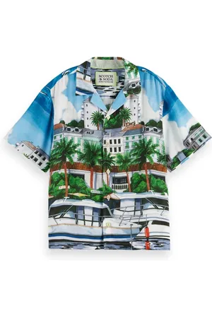 Scotch&Soda Placed Artwork Short-sleeved Shirt Placed Scenery