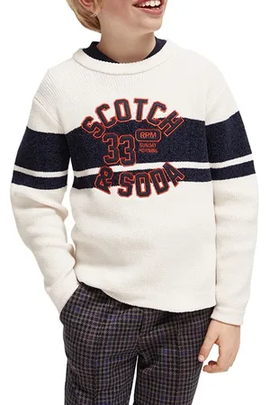 Scotch&Soda Chenille Artwork Pullover Ecru
