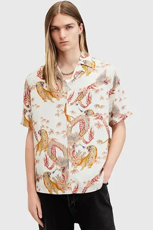AllSaints Dragon Ss Shirt Off White