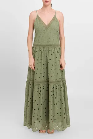 Ivy & Oak Michaela Maxi Length Strap Dress Meadow Green