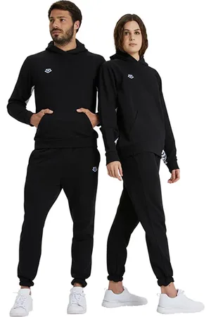 Arena Icons Hooded Sweat Solid Black-white-black