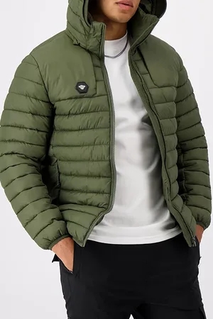 Black Bananas Boris Puffer Jacket Green