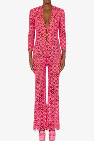 Moschino MacramÉ Lace Jumpsuit Pink