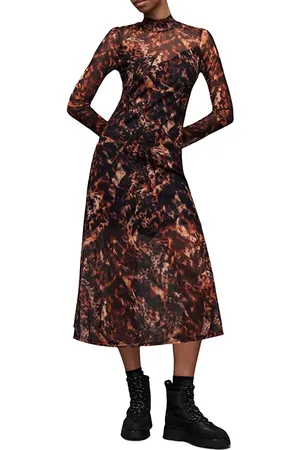 AllSaints Hanna Spark Dress Brown