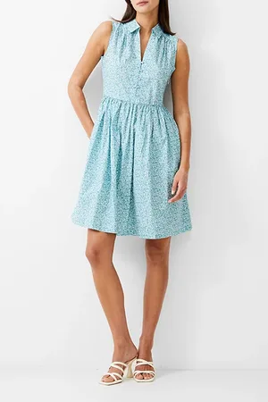 French Connection Breya Sleeveless Smock Dress Still Water