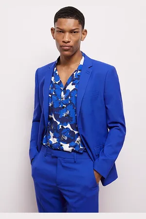 The Kooples Veste De Costume Col Tailleur Blue Brut