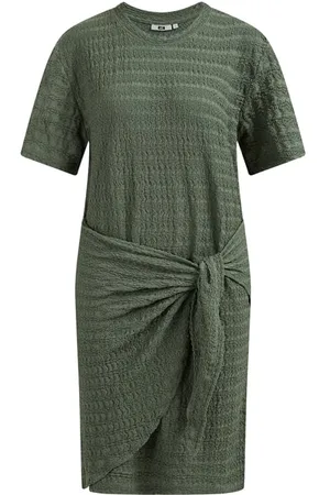 WE Fashion Ladies Transfer Dress With Structure Sea ​​green