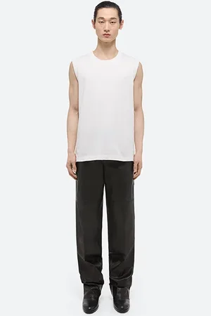 Helmut Lang Logo Muscle Tank Cotton White