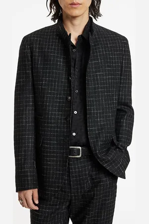 John Varvatos Slim Fit Single Breasted Cut-away Jacket Black