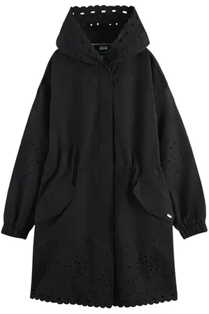 Scotch&Soda Embroidery Anglaise Parka Jacket Black
