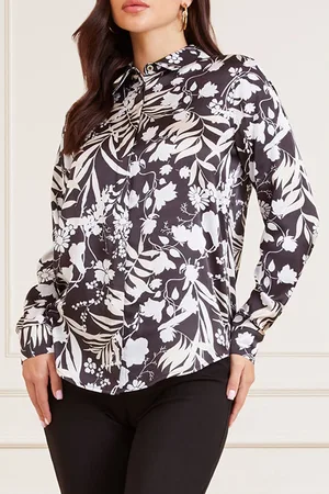 Guess GUESS The Icon Blouse Print Shadowlands Black