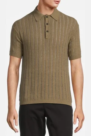 AllSaints Miller Ss Polo Herb Green