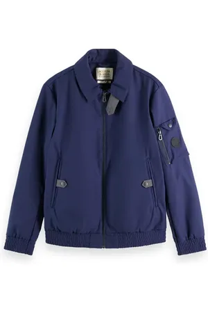Scotch&Soda Bonded Coach Jacket With Coloured Backer Navy Blue