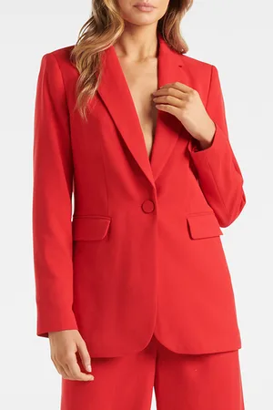 Forever New Isla Co-ord Blazer Red Suit