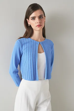 LK Bennett Cd Mona - Knitted Edge Light Blue