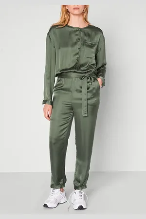 American Vintage High Collar Longsleeves Jumpsuit Alligator