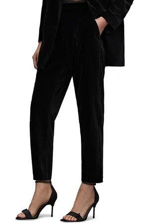 AllSaints Aleida Velvet Trouse Black